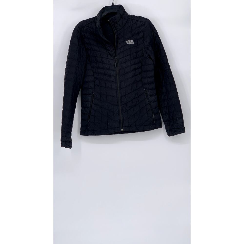 THE NORTH FACE Women's Black Zip-Up Stand Collar Thermoball Jacket SZ S